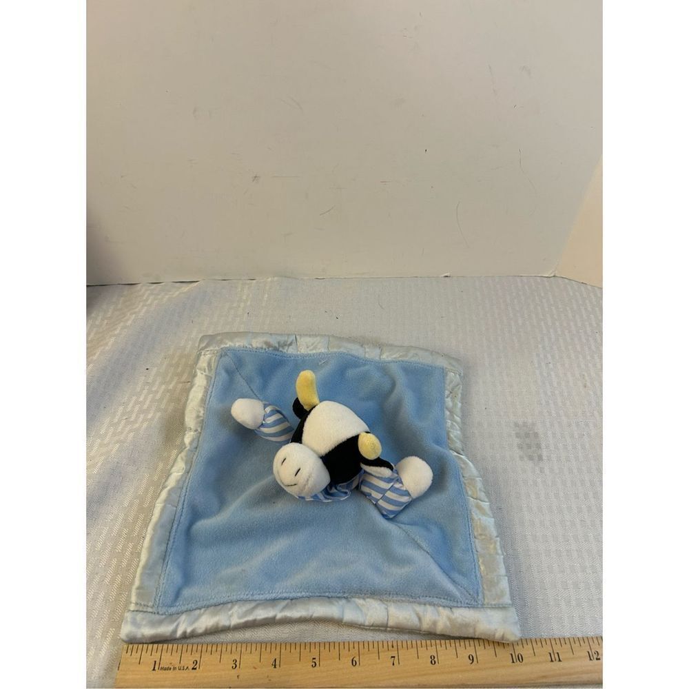 Blue white cow security blanket nwot‎ 10x10" replacement 2010